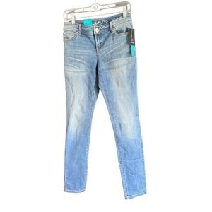 International concepts denim mid was mid rise skinny fit stretch jeans sz 2